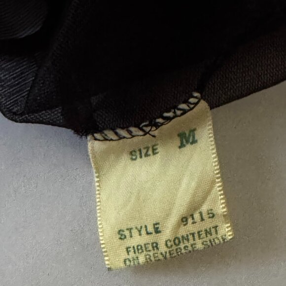 70s 80s Vintage Sheer Black Peignoir Robe with Ruffle Hem | Goth Dark Romance - Picture 4 of 8